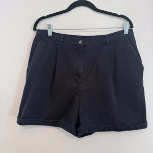 LRL Lauren Ralph Lauren Women's 14 Navy Blue Chino Shorts Classic Fit Preppy VTG